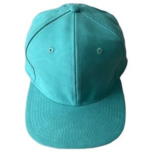 Lids Faux Leather MLB Baseball Style SnapBack Teal Cap Hat with Felt Brim